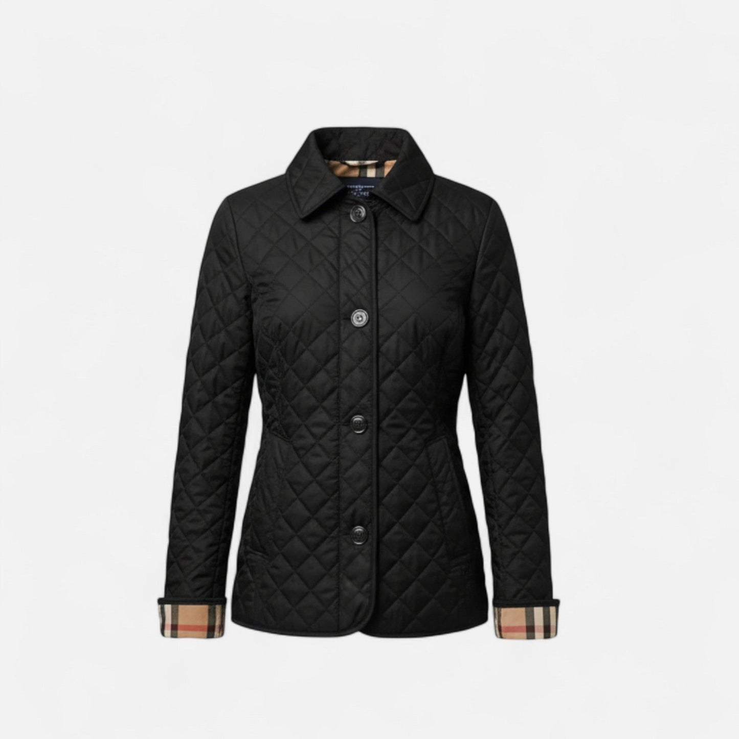 Chaqueta Acolchada Mujer Cuello Solapa Elegante